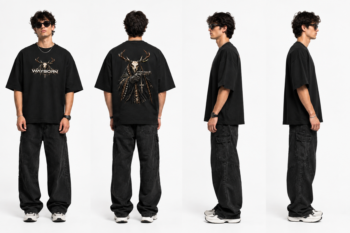 Wayborn Fallen Stag Oversized Tee