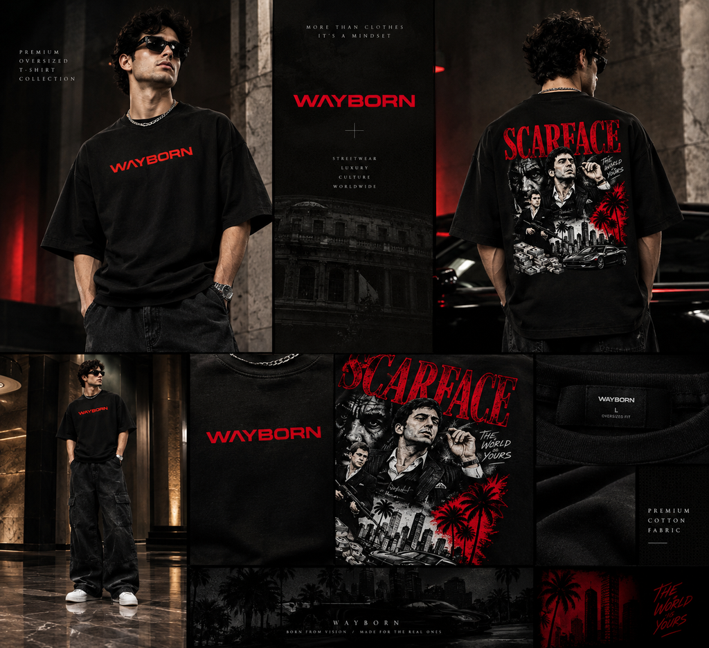 WAYBORN SCARFACE Oversized Tee